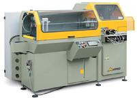 Automatica large structural aluminum saw cutting with pneumatic or hydraulic feed