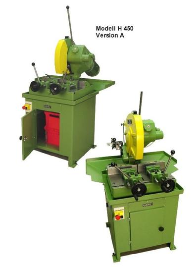 Haberle H450 18" Cold Saw Cutting Machines. 3 models Available H450A-Manual Clamping, H450B-Air Vise System, H450H-Semi Automatic Operation