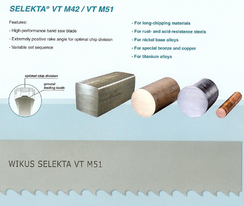 wikus selekta m42/m51 bandsaw blades