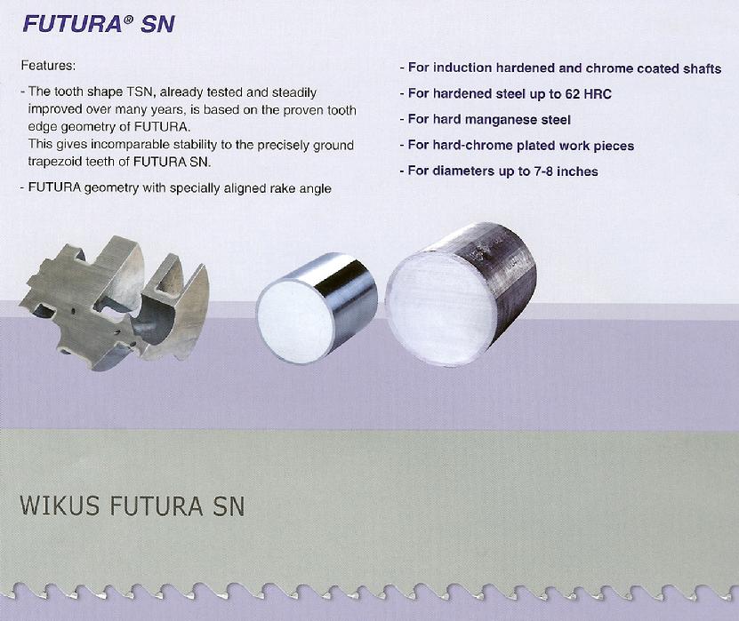wikus futura sn carbide tipped band saw blades