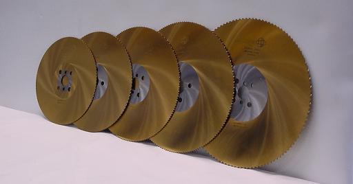 Tin coated coldsaw blades available from 250mm(10") to 370mm(14.5") 